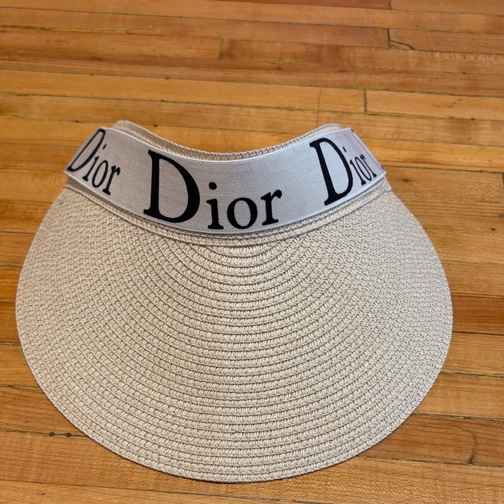 Dior Cream Woven Visor